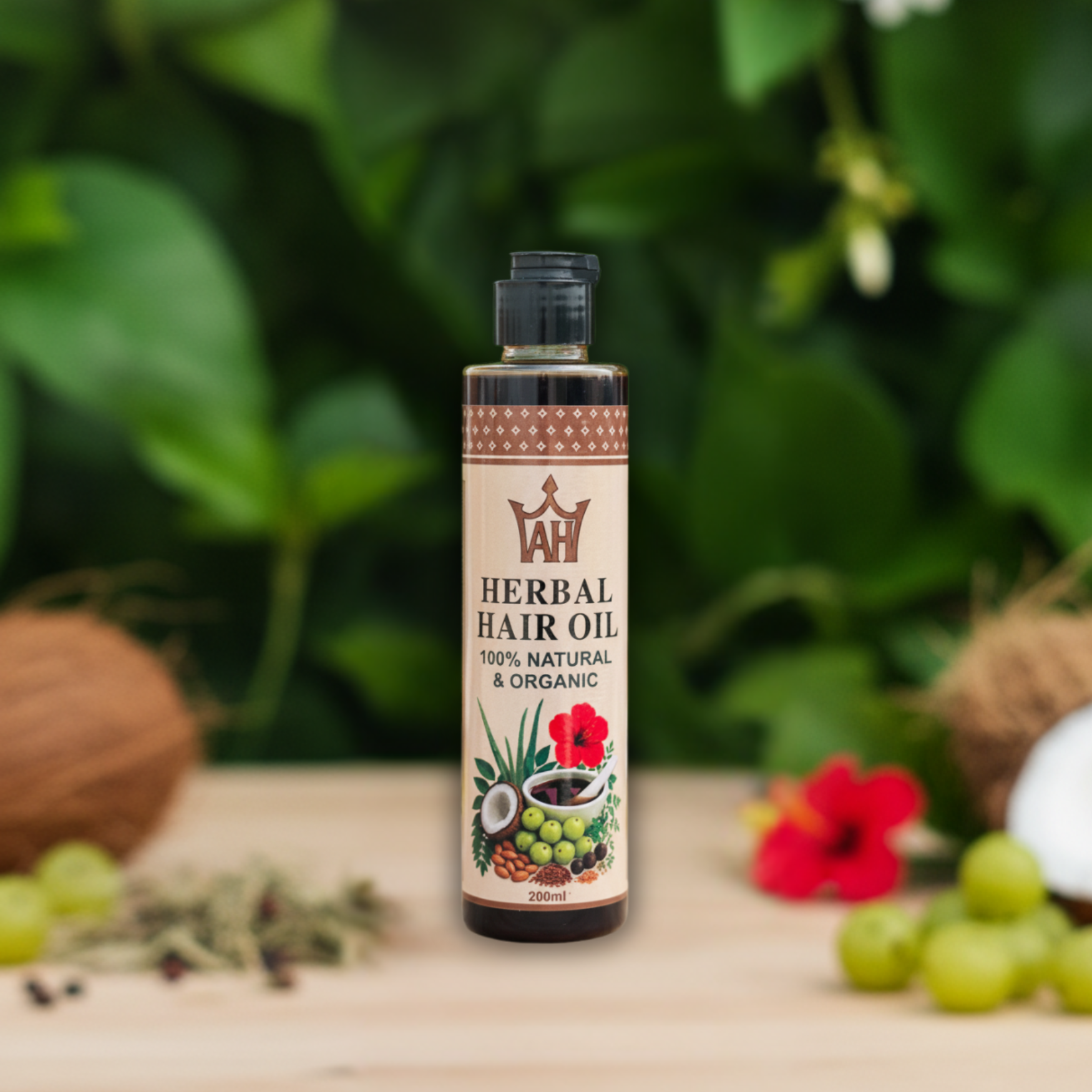 Organic Herbal Hair Oil – 100% Natural Formula for Hair Growth & Strength